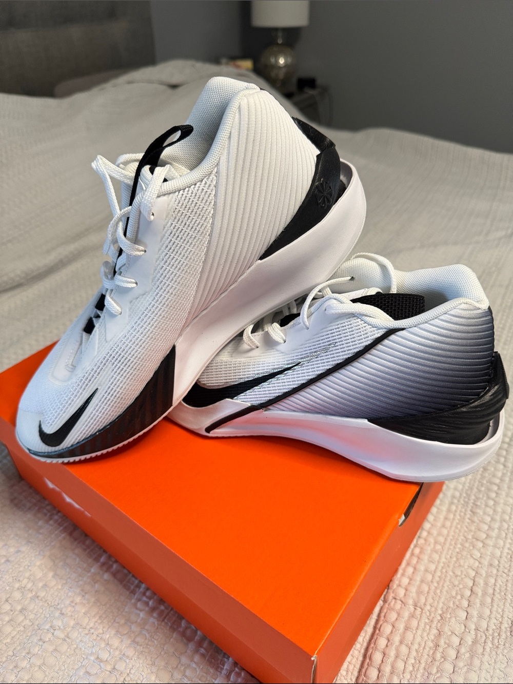 Nike GT Jump 8.5 White and Black Gradient Training Sneakers